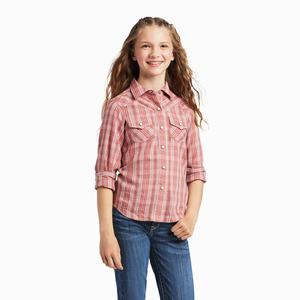 Kids' Ariat Antique Rubia Shirts Red | EFRA-16483