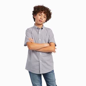 Kids' Ariat Brecken Classic Fit Shirts Lavender | FTRK-12860