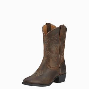 Kids' Ariat Heritage Western Boots Brown | MLDG-36012