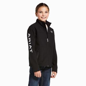 Kids' Ariat New Team Softshell Jackets Black | LKGZ-08416
