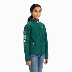 Kids' Ariat New Team Softshell MEXICO Jackets Multicolor | ONCQ-81654