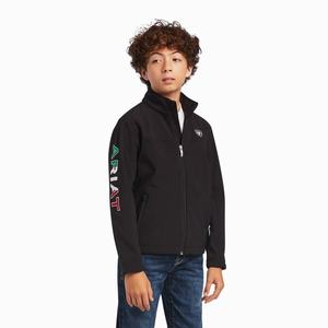 Kids' Ariat New Team Softshell MEXICO Riding Pants Black | XSJI-89472
