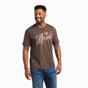 Men's Ariat 100 Proof Polo Shirts Brown | SMNH-16295
