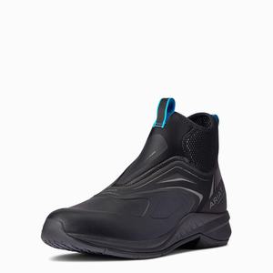 Men's Ariat Ascent Waterproof Paddock Riding Boots Black | OJWV-07862