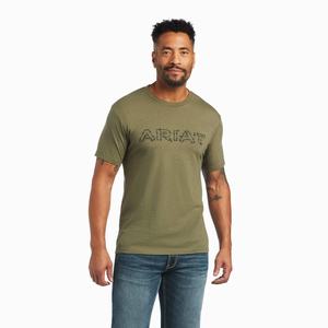 Men's Ariat Barbed Wire Polo Shirts Multicolor | KBCR-83156