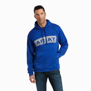 Men's Ariat Basic Hoodie Deep Blue Grey | EFUK-43527