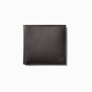 Men's Ariat Bifold Logo Wallets Dark Copper | IGAR-42803