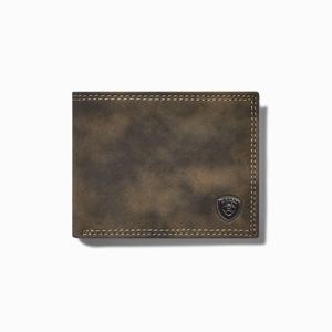 Men's Ariat Bifold Logo Wallets Grey | YFKH-05619