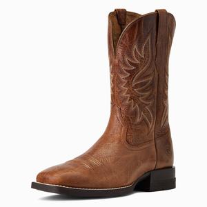 Men's Ariat Brander Western Boots Dark Brown | EGNL-45087