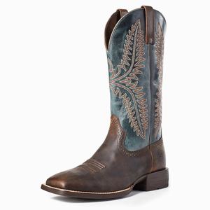 Men's Ariat Caprock Western Boots Brown | WHFA-02175