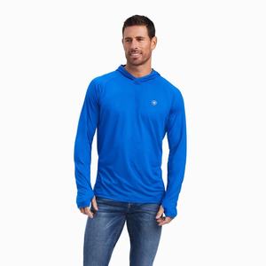 Men's Ariat Cornell Polo Shirts Blue | TYGL-34672