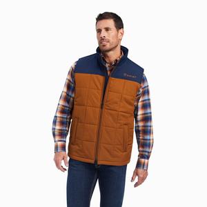 Men's Ariat Crius Insulated Jackets Brown / Navy | RYCJ-21309