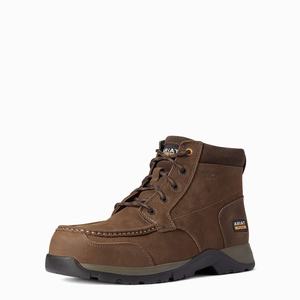 Men's Ariat Edge LTE Chukka Static Dissipating Composite Toe Work Boots Dark Brown | ONUK-71056