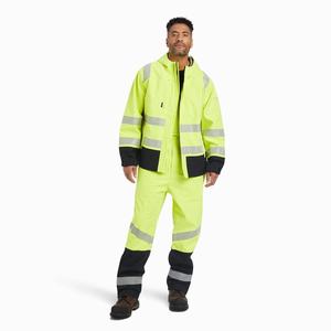 Men's Ariat FR Hi-Vis Waterproof Jackets Yellow | PKUT-26895