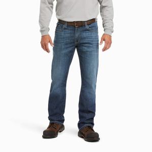 Men's Ariat FR M4 Relaxed Stretch DuraLight Boundary Cut Straight-Fit Jeans Multicolor | SAPZ-17034