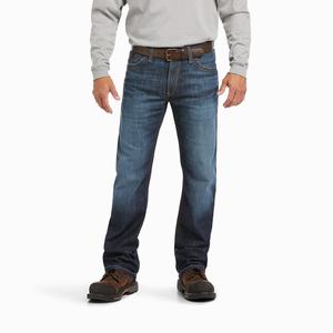 Men's Ariat FR M4 Relaxed Stretch DuraLight Basic Cut Straight-Fit Jeans Multicolor | TECW-68534