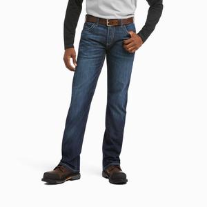 Men's Ariat FR M5 DuraLight Stretch Coltrane Leg Straight-Fit Jeans Multicolor | WSQU-08962