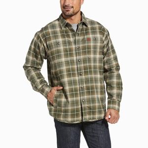 Men's Ariat FR Monument Shirts White | KITO-48152