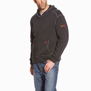 Men's Ariat FR Polartec Hoodie Black | ICWK-93207