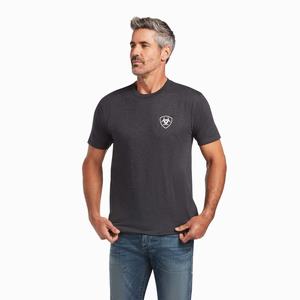 Men's Ariat Farm Polo Shirts Grey | PTMH-97246
