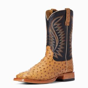 Men's Ariat Gallup Western Boots Brown | YAEB-96014