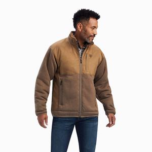 Men's Ariat Grizzly Canvas Bluff Jackets Multicolor | QOVA-23894