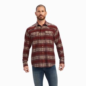 Men's Ariat Hendrie Retro Fit Shirts Pink | NRMH-04731