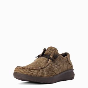 Men's Ariat Hilo Stretch Lace Sneakers Brown | YTOC-89415