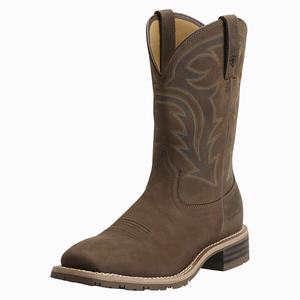 Men's Ariat Hybrid Rancher Waterproof Waterproof Boots Brown | QTIZ-03612