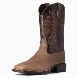 Men's Ariat Layton Western Boots Brown | BQUS-63542