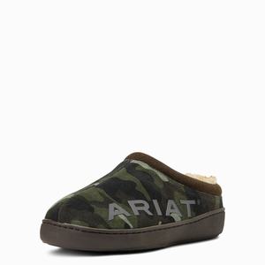 Men's Ariat Logo Back Slippers Camo | IGEQ-40573