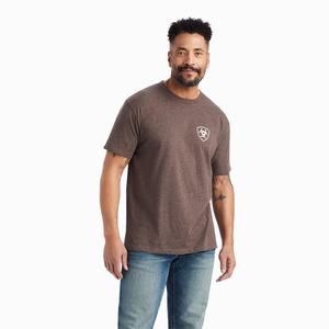 Men's Ariat Minimalist Polo Shirts Brown | VOLP-85094