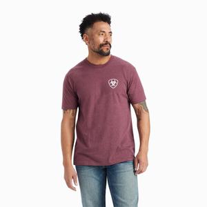 Men's Ariat Minimalist Polo Shirts Burgundy | BDCL-47068