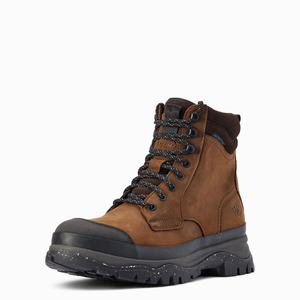 Men's Ariat Moresby Waterproof Hiking Boots Brown | DXVC-45627