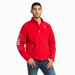 Men's Ariat New Team Softshell MEXICO Riding Pants Red | JNAB-08235