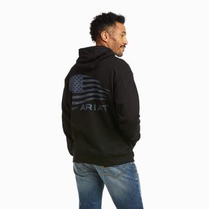 Men's Ariat Patriot 2.0 Hoodie Black / Grey | YRNG-92154