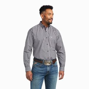 Men's Ariat Pro Series Michael Stretch Classic Fit Shirts Black | JVSM-71534