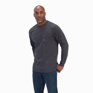 Men's Ariat Rebar Cotton Strong American Raptor T Shirts Grey | YVPT-34819