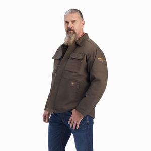 Men's Ariat Rebar DuraCanvas Sherpa-Lined Coats Multicolor | OKZH-70932