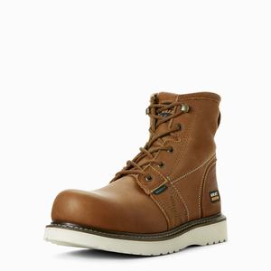 Men's Ariat Rebar Wedge 6" Waterproof Work Boots Multicolor | VYLT-04786