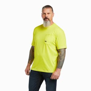 Men's Ariat Rebar Workman Logo Short Sleeve Multicolor | AJZV-14396