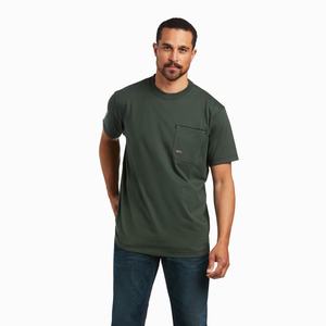 Men's Ariat Rebar Workman Short Sleeve Multicolor | THGM-82937