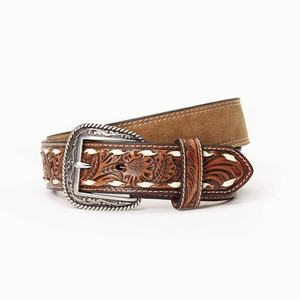 Men's Ariat Reuben Belts Brown | XCRK-21536