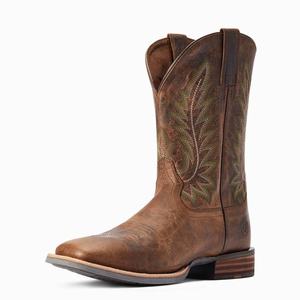 Men's Ariat Ridin High Western Boots Brown | XAIS-17025
