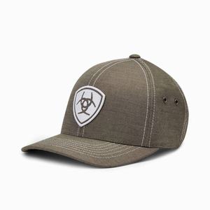 Men's Ariat Shield Logo Patch Hats Grey | KIRU-87493