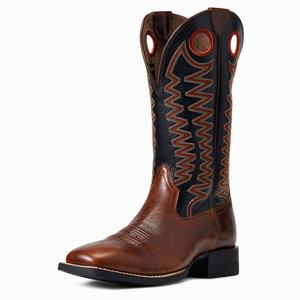 Men's Ariat Sidepass Western Boots Brown | PIGW-96523