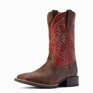 Men's Ariat Sport Pardner Western Boots Brown | OEXU-81673