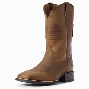 Men's Ariat Sport Patriot II Western Boots Brown | LITU-15724