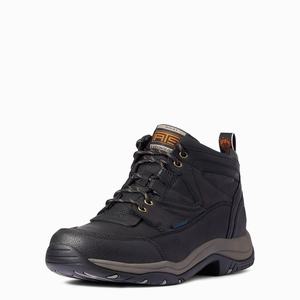 Men's Ariat Terrain Waterproof Riding Boots Black | FDUV-94526