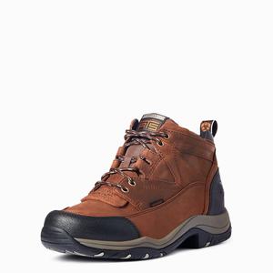 Men's Ariat Terrain Waterproof Riding Boots Copper | SNYT-07841